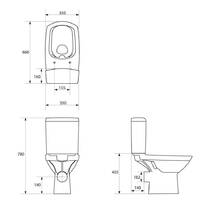 Унитаз-компакт Cersanit Carina CleanOn 011  K31-050-EX1 безободковый с сиденьем Soft Close, фото №5