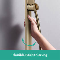 Душевая стойка 90 см Hansgrohe Unica E Puro S 24403140 с держателем-слайдером и душевым шлангом 160 см, бронза, фото №3