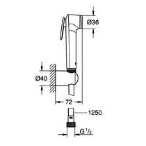 Гигиенический душ Grohe Tempesta-F Trigger Spray 30 1025302431 черный матовый, фото №3