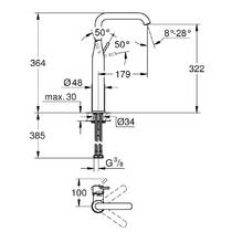 Смеситель для раковины Grohe Essence 24170DL1 теплый закат (розовое золото), фото №2