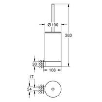 Щітка для унітазу Grohe Selection 41076000 з тримачем, хром, фото №3