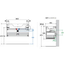 Тумба для раковини Berloni Bagno Speed SPD BS 2C HDIC 80 см в кольорі Cemento 127 (сірий), фото №2