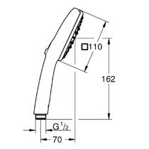 Ручний душ Grohe Tempesta Cube 110 27574003 3 режими струменю, фото №6