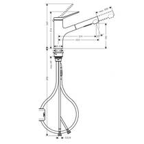 Змішувач для кухні Hansgrohe Zesis M33 74810000 EcoSmart з витяжним виливом, хром, фото №2