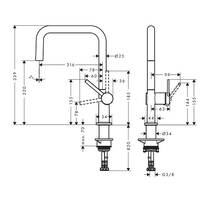 Смеситель для кухни Hansgrohe Talis M54 72844670 черный матовый, фото №2