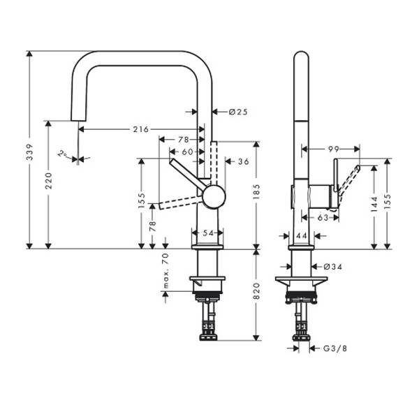 Смеситель для кухни Hansgrohe Talis M54 72844670 черный матовый, фото 2