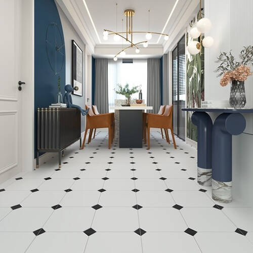 Керамогранит Ceramica Deseo Betera Black-White 58x58 см, фото 3