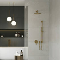 Душевая система скрытого монтажа Kludi Bozz 38736N076 7in1 брашированное золото