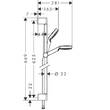Душовий набір Hansgrohe Crometta 26554400 зі стійкою 65 cm, 1 режим струменю, білий/хром, фото 2