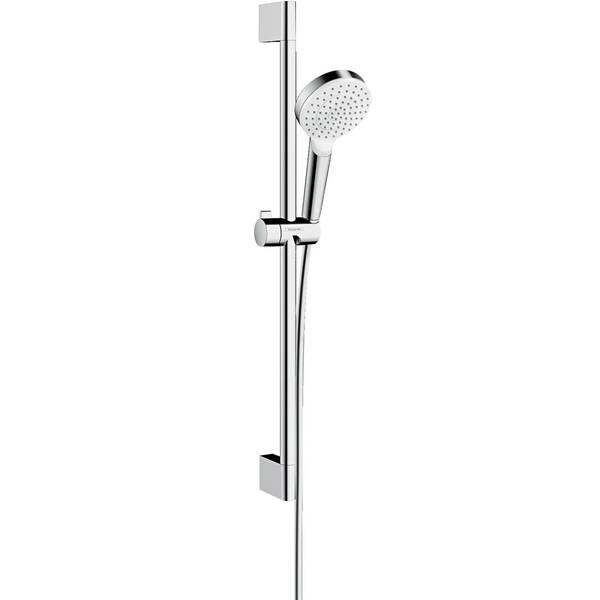 Душовий набір Hansgrohe Crometta 26554400 зі стійкою 65 cm, 1 режим струменю, білий/хром, фото 1