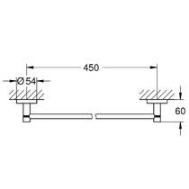 Тримач для рушників Grohe Essentials 40688DL1 теплий захід сонця (брашоване рожеве золото), фото №2