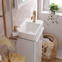 Смеситель для раковины Hansgrohe Tecturis CoolStart EcoSmart+ 73302140 бронза матовый, фото №3