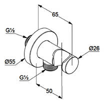 Шланговое подключение Kludi 6054753-00 с держателем для душа белый мат, фото №2