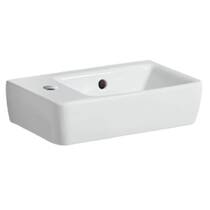 Раковина Geberit Selnova Compact 501.518.00.7 с сокращенным вылетом 40см, отверстие для смесителя слева, белый глянец, фото №1