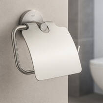 Тримач для туалетного паперу Grohe Essentials 40367DC1 з кришкою, суперсталь