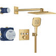 Душова система прихованого монтажу Grohe Grohtherm SmartControl 34864GL0 з термостатом на 3 виходи, золото, фото 1