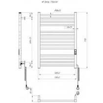 Полотенцесушитель электрический Hygge Family Derby 6.1.0402.06.BM 770х530 мм, черный матовый, фото №4