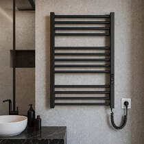 Полотенцесушитель электрический Hygge Family Derby 6.1.0402.06.BM 770х530 мм, черный матовый, фото №1