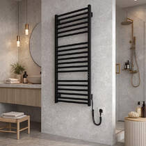 Рушникосушарка електрична Hygge Family Derby 6.1.0404.06.BM 1170х530 мм, чорний матовий, фото №1