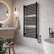 Рушникосушарка електрична Hygge Family London 6.1.0104.06.BM 1170х530 мм, чорний матовий, фото №1