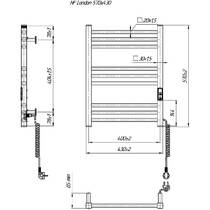 Полотенцесушитель электрический Hygge Family London 6.1.0100.06.WM 570х430 мм, белый матовый, фото №5