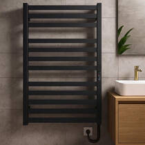 Рушникосушарка електрична Hygge Family Oxford 6.1.0201.06.BM 770х530 мм, чорний матовий, фото №1