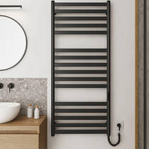 Рушникосушарка електрична Hygge Family York  6.1.0503.06.BM 1170x530 мм, чорний матовий, фото 1