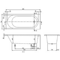 Ванна акрилова Villeroy&Boch O.Novo UBA180CAS2V-01 170х75 см з панеллю, білий глянець, фото №2