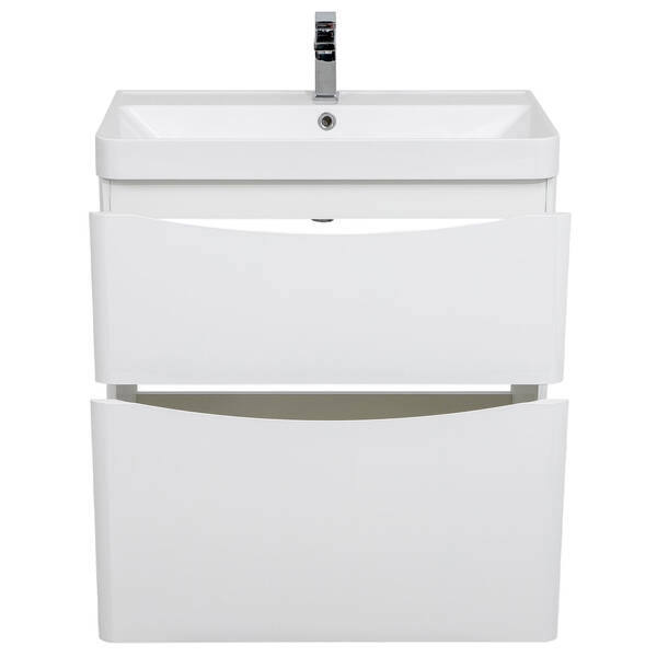 Тумба Аква Родос Амеріна 22915 підлогова білий глянець з раковиною Deep 75 см, фото 3