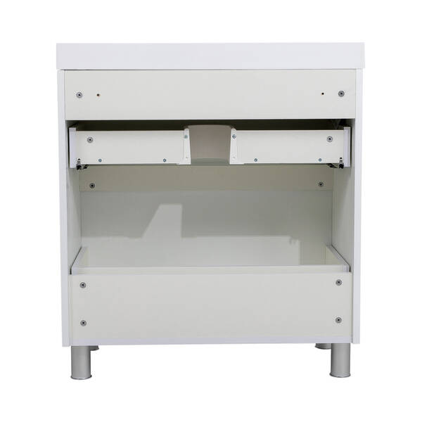 Тумба Аква Родос Амеріна 22915 підлогова білий глянець з раковиною Deep 75 см, фото 6