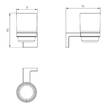 Склянка Devit Universal 5030120 з тримачем, хром, фото 2