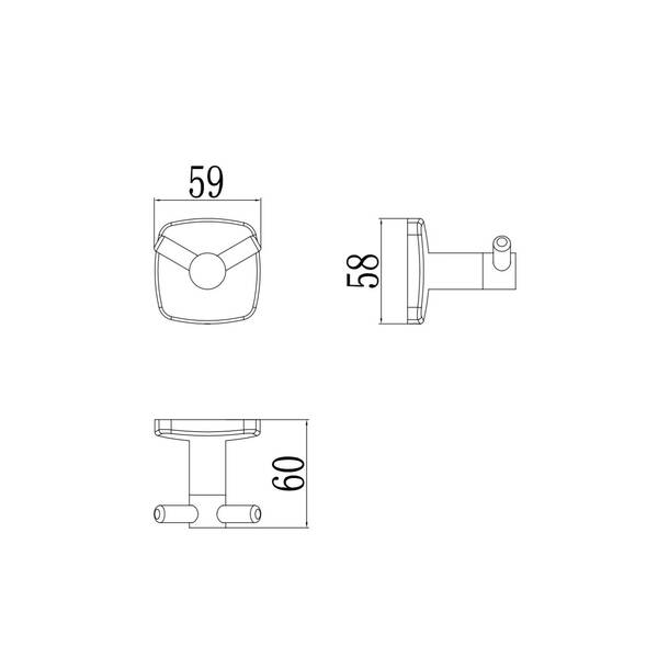 Крючок двойной Devit 1110112, хром, фото 2