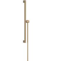 Душова штанга Hansgrohe Unica Shower bar S Puro 24402140 65 см із тримачем-слайдером та душовим шлангом 160 см, бронза