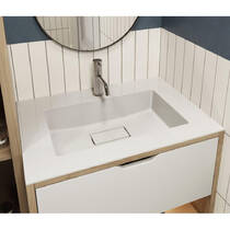 Раковина Miraggio Erica 700 Miramarble 70 см белый матовый, фото №5