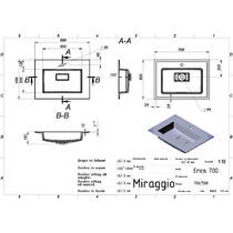 Раковина Miraggio Erica 700 Miramarble 70 см белый матовый, фото №2
