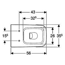 Унитаз напольный Geberit iCon Square 211910000 Rimfree безободковый, фото №3