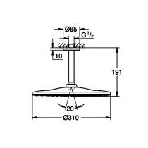 Верхній душ Grohe Rainshower 310 Mono 26560AL0 графіт темний матовий, фото №4