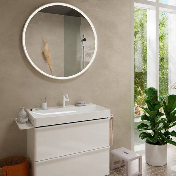 Смеситель для раковины Hansgrohe Tecturis CoolStart EcoSmart+ 73321700 белый матовый, фото 4