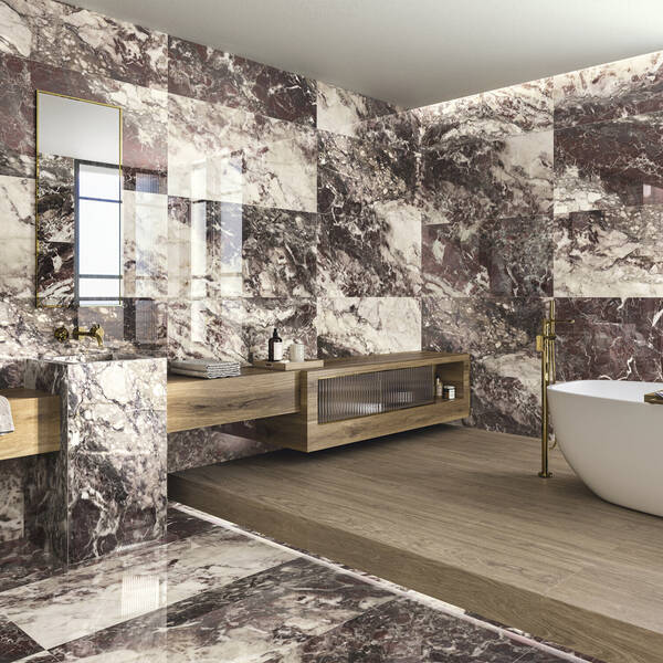 Керамогранит APE Breccia Viola Pol Rect 60x120 см, фото 2