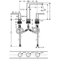 Смеситель для раковины Hansgrohe Tecturis E 73030140 бронза матовый, фото №2