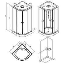 Душевая кабина AM.PM X-Joy W94C-401-090MT 90х90 см профиль хром матовый, прозрачное стекло, с поддоном, фото №2