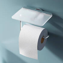 Держатель для туалетной бумаги AM.PM X-Joy A85A341500 с полкой, хром, фото №6