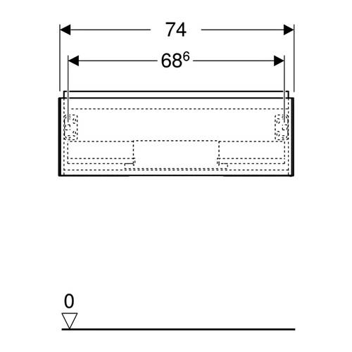 Тумба для раковины Geberit One 505.072.00.1 подвесная, белый глянцевый, фото 4