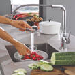 Змішувач для кухні Grohe Essence 30504000 з висувним дворежимним виливом, фото 7
