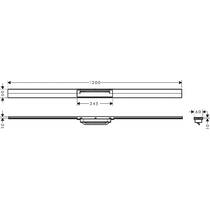 Решітка для душового каналу Hansgrohe RainDrain Flex 56047140 бронза 1200 мм, фото №2