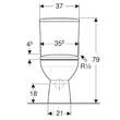Унітаз-компакт Geberit Selnova Square 503.086.00.1 із сидінням з дюропласту, фото 4