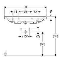 Раковина Geberit iCon Light 501.836.00.1 90 см білий глянець, фото №3
