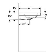 Раковина Geberit iCon Light 501.836.00.1 90 см білий глянець, фото №4