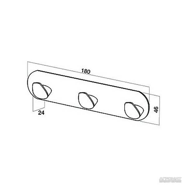 Крючок Am.Pm Inspire A5035700 тройной хром, фото 2