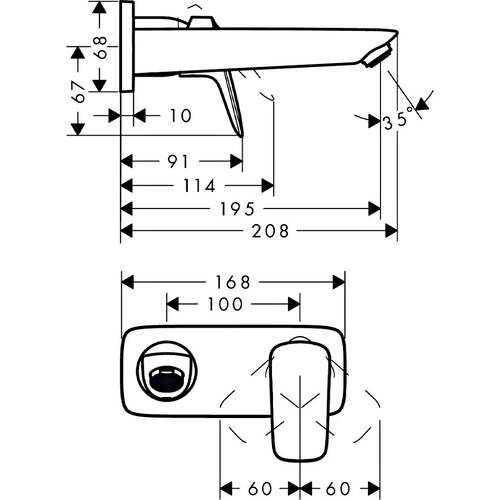 Змішувач прихованого монтажу для раковини Hansgrohe Logis 71220670 чорний матовий, фото 2